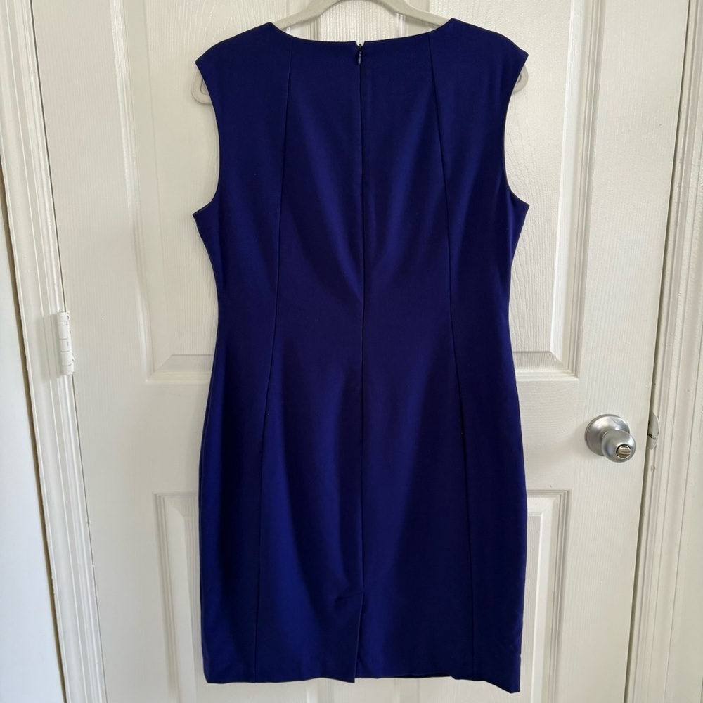 Office Syrian Calvin Klein Sheath Dress with Chain Detail - Picture 3 of 7